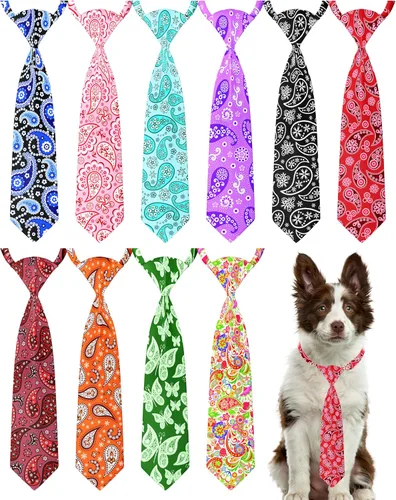 Vista 73 de PET SHOW Paquete de 10 corbatas para perros de feliz cumpleaños, XS