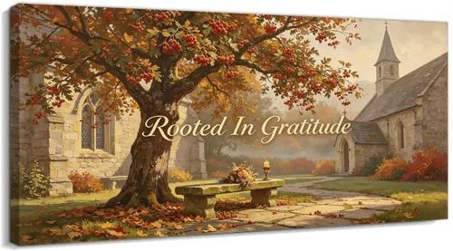 Vista 31 de TIMUBA Lienzo decorativo de pared de otoño de lago, citas de otoño Decoración de pared de otoño-01
