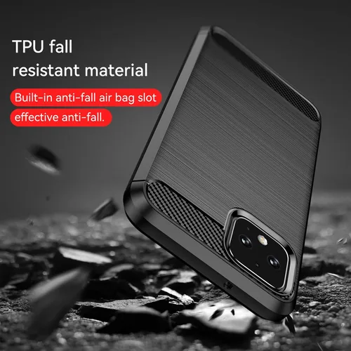 Vista 7 de Funda para Pixel 4 XL Google 4 XL Funda de fibra de carbono TPU suave antideslizante duradera ligera cubierta protectora para Google Pixel 4 XL