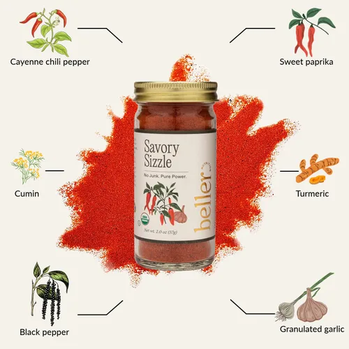 Vista 9 de Colección de Mezcla de Especias Orgánicas Beller Nutrition Pack de 10 Impulso Matinal, Super Sumac, Tex Mex, Vegitude, Cinnapeel, Todo Sabroso