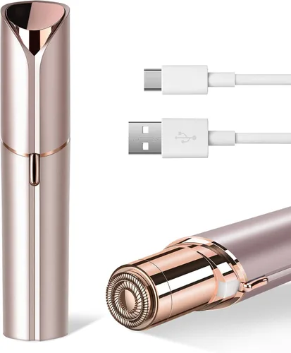 Vista 16 de Removedor de vello facial para mujeres, afeitadora para mujeres sin dolor, afeitadora facial - Mini removedor de pelo, afeitadora eléctrica portátil