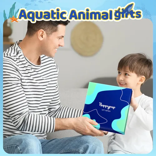 Vista 4 de HAPPYPOP Regalos de tortuga para adolescentes y niños, regalos para amantes de los animales del océano para adultos, calcetines de tortuga