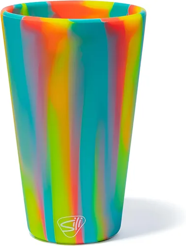 Vista 32 de Silipint Vaso de pinta de silicona de 16 oz – Vaso de silicona reutilizable irrompible sin BPA – Flexible apto para lavavajillas, microondas