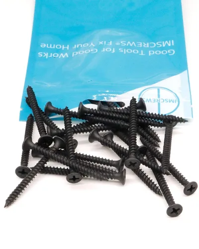 Vista 7 de 50 tornillos Phillips de cabeza plana #7 x 1-3/4 pulgadas para paneles de yeso, rosca fina, tornillo de madera de punta afilada, acero al carbono