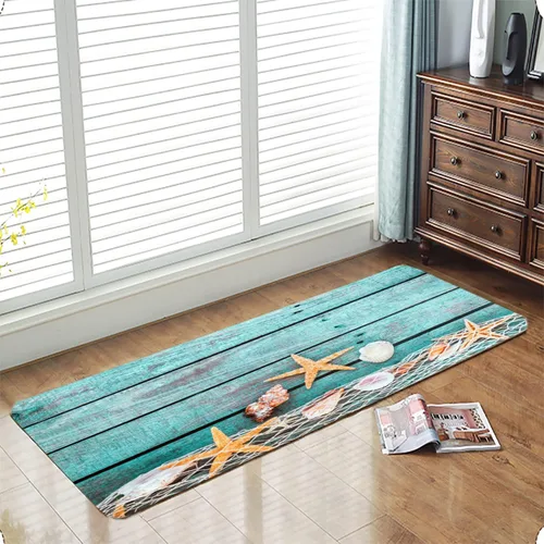 Vista 10 de LYFANS Alfombras de baño de espuma de esponja absorbente suave para baño y cocina (30 x 17 pulgadas), tapete de franela antideslizante brillante