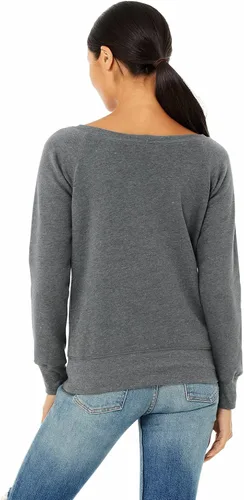 Vista 2 de Bella Canvas Sudadera de forro polar de esponja con cuello ancho (7501)