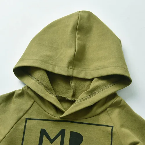 Vista 3 de Eghunooy Conjunto de ropa de manga larga con capucha y pantalones para bebé