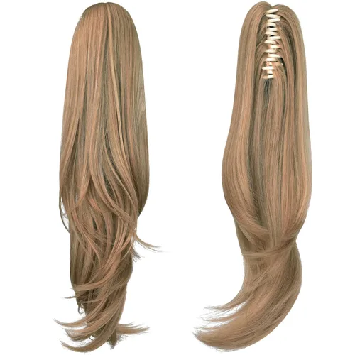 Vista 37 de extensión de cola de caballo, extensión de pelo con pinza de 12" cola de caballo rizada corta Extensión de pelo sintético de aspecto natural
