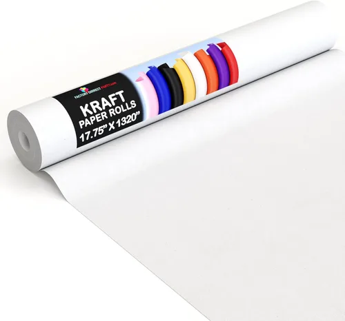 Vista 28 de Crown Display Rollo de papel kraft negro de 17.75 x 1320 pulgadas (110 pies), papel de regalo kraft perfecto como papel de envío, rollo de papel