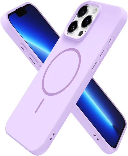 Vista 209 de Oakxco Funda de Silicona Mag Safe para iPhone 12 Pro Max, Funda Magnética Delgada y Fina Compatible con Carga Inalámbrica MagSafe, Bonita Funda