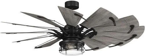 Vista 6 de Progress Lighting Springer II Collection - Kit de luces rústicas color negro mate (P260004-31M-WB)