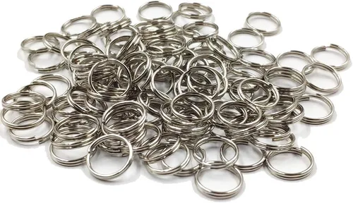 Vista 6 de 300 piezas de anillo dividido de metal de 0.315 pulgadas chapado en níquel para conectar cierres, dijes, enlaces y manualidades de adorno