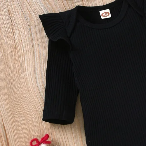 Vista 225 de Aalizzwell Conjunto de mameluco acanalado para bebé recién nacido prematuro para otoño e invierno
