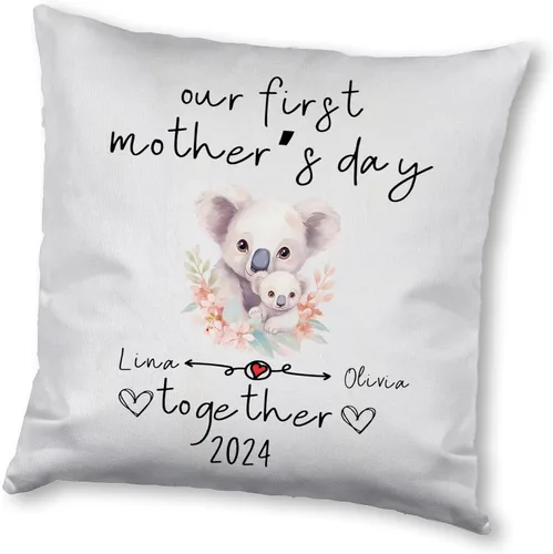 Vista 12 de Happy Mother's Day Koala Design, Personalised Pillow Case Decor for Home, Present for Mom, Grandmother, for Her
