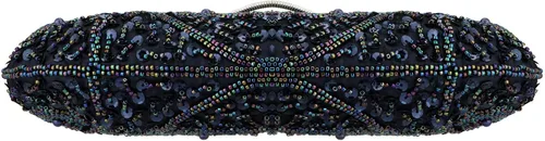 Vista 5 de Gets Noble - Bolso de noche con lentejuelas y cuentas para mujer