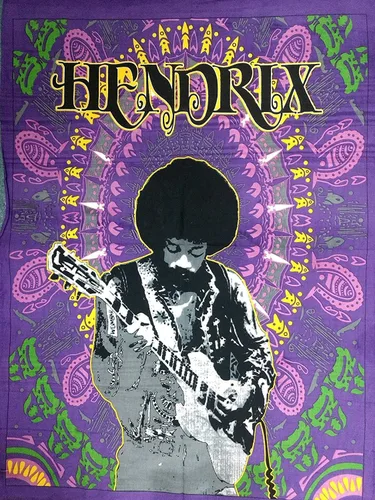 Vista 11 de ICC - Póster de guitarra Jimi Hendrix para colgar en la pared, tapices Trippy de 30 x 40 pulgadas, tapiz musical de leyenda del rock Jimmy