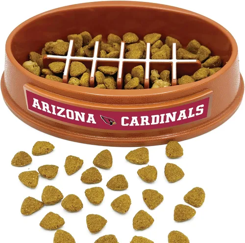 Vista 19 de NFL Super-Bowl Philadelphia Eagles - Cuenco de alimentación lenta para perros y gatos. Diseño de fútbol para una digestión saludable. Antideslizante
