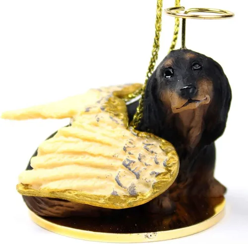 Vista 212 de Conversation Concepts Adorno navideño: Chihuahua, pelo largo 19-Dorado