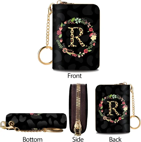 Vista 7 de Cartera delgada para tarjetas de crédito RFID para mujer, mini-cartera pequeña para mujer, carteras para tarjetas para mujer, delgada, cartera