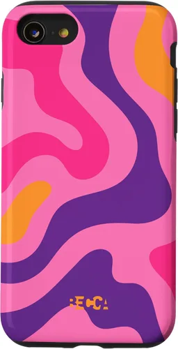 Vista 18 de Retro Liquid Swirl Groovy Abstract Pattern Wave Purple Phone Case for iPhone 17