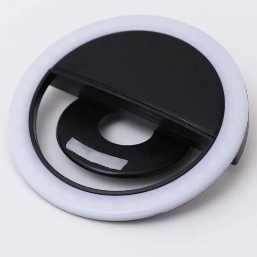 Vista 9 de Hemobllo Anillo para selfie, anillo para selfie, círculo, videoconferencia, clip, recargable, 3 modos, cámara para maquillaje, fotografía, teléfono