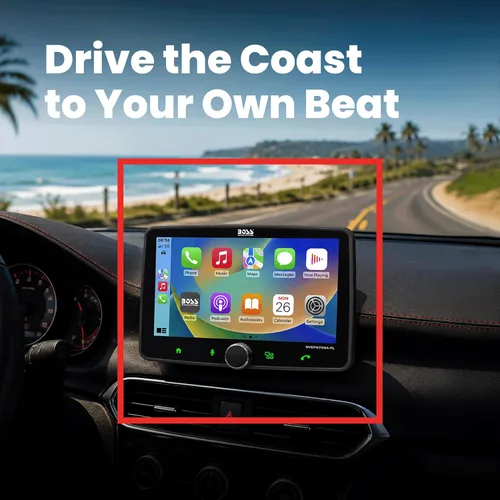 Vista 4 de BOSS Audio Systems BVCP9700A-FL Estéreo de automóvil DIN inalámbrico Apple CarPlay, Android Auto, pantalla táctil de 7 pulgadas, Bluetooth, receptor