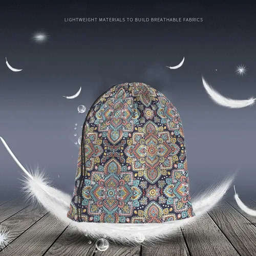 Vista 2 de Beabes Bohemia Retro Rayas Cordón Bolsas Mochila Gimnasio Bolsa con Cordón, Multi-a101, Mochilas de viaje