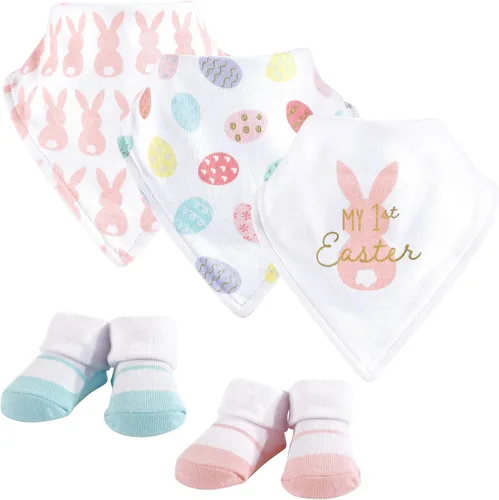 Vista 167 de Hudson Baby Conjunto de babero y calcetines unisex de algodón para bebé