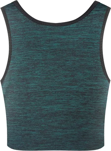 Vista 3 de XUJI - Camiseta compresora sin mangas de algodón transpirable para mujer, con banda elástica y colores (M-6XL)
