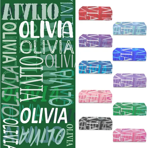 Vista 16 de Toallas de playa personalizadas con nombre para niños y adultos, toallas de viaje personalizadas de microfibra para baño y piscina