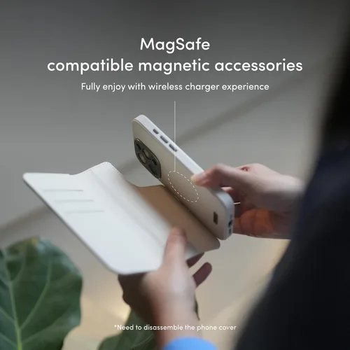 Vista 3 de Moshi Overture para iPhone 15 (magsafe) - Blanco