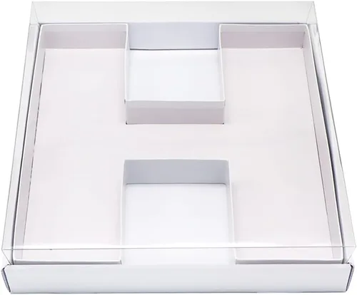 Vista 28 de WENPACK 2025 - Caja de regalo de cartón con forma de tapa transparente (negro, tapa graduada)