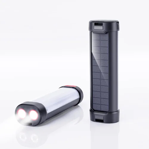 Vista 10 de Linterna solar para campamento, 1800 lúmenes, 13 modos de luz, batería de 3000 mAh, impermeable IP66, luces LED recargables para huracán