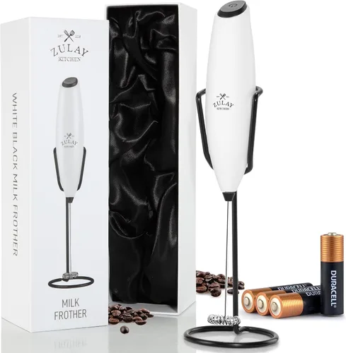 Vista 36 de Zulay Milk Boss Espumador de leche potente manual, hace espuma para latte, batidor para mezclar bebidas, café, miniespumador para capuchino, frappé