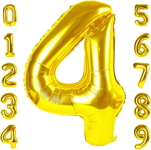 Vista 183 de Globos con números de 40 pulgadas, color negro, para decoraciones de cumpleaños de 10 a 100 años Jumbo 40In & Vibrant Color, With Hanging Holes