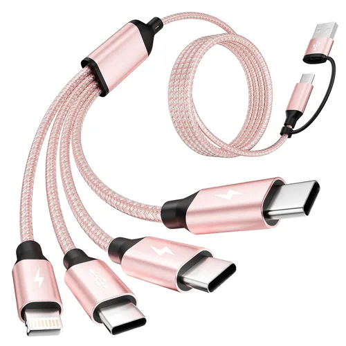 Vista 27 de MPATIBY Cable de carga múltiple USB C, cable de carga USB A/C a USB C 5FT 4 in 2 Multi Charger Cord with 4 Type-C Connectors Compatible with