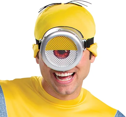 Vista 4 de Disguise Disfraz de Minion Deluxe para adultos, Amarillo