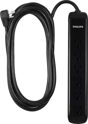 Vista 3 de Philips SPP6270BC/37 Protector de sobretensiones de 6 tomas, montaje en pared y protector de sobretensiones de 7 tomas, 2 puertos USB, cable