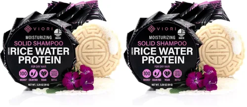 Vista 10 de Viori Citrus Yao™ Barra de champú clarificante con agua de arroz y proteína de arroz Champú sólido sin sulfatos para cabello graso, crecimiento