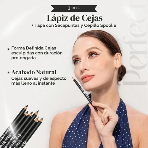 Vista 4 de The BrowGal Lápiz de cejas flaco, negro, 0.04 onzas