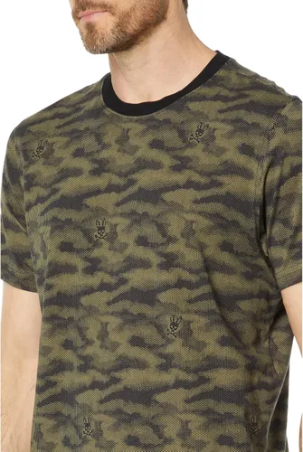 Vista 3 de Psycho Bunny Camiseta estampada Rockaway Dark Olive MD US Hombre 5 Oliva oscuro