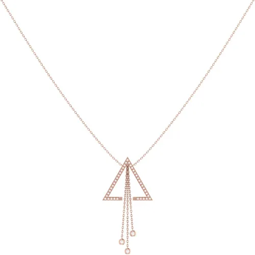 Vista 2 de Skyline Triangle Design Bolo - Collar de diamante ajustable con diseño de triángulo, disponible en amarillo de 14 quilates, oro rosa vermeil y plata