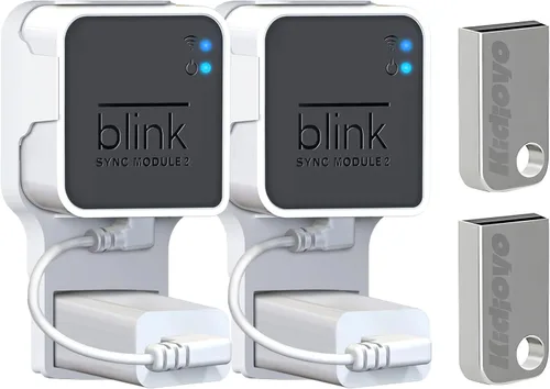 Vista 8 de Unidad flash USB Blink de 256 GB y soporte de pared para Blink Sync Module 2 con cable corto, ahorra espacio, sin cables desordenados, soporte