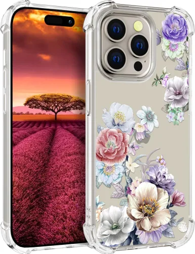 Vista 74 de Funda compatible con iPhone 15, bonita funda transparente para mujer, funda de silicona transparente para teléfono, color negro, tigre poderoso
