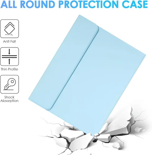 Vista 6 de LAMA Funda con Teclado Touchpad para iPad (A16) 11ª generación 2025/10ª generación 2022, funda tipo folio con soporte para lápiz, trackpad