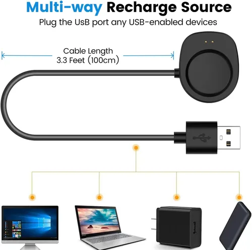 Vista 7 de Cargador de repuesto diseñado para Amazfit T-Rex 3, 3 Pro Charger, para Amazfit Bip Max/Active Max/Cheetah 2 Pro/T-Rex Ultra 2/Balance 2