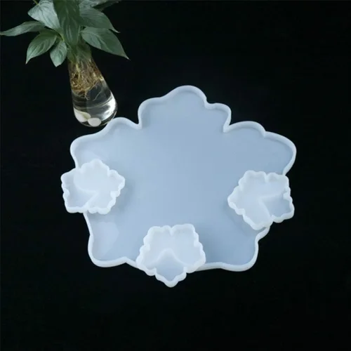 Vista 9 de EXCEART Círculo Stencil 2pcs Coaster Mold Blanco Colgante Arte Suministros Fabricación de Joyería