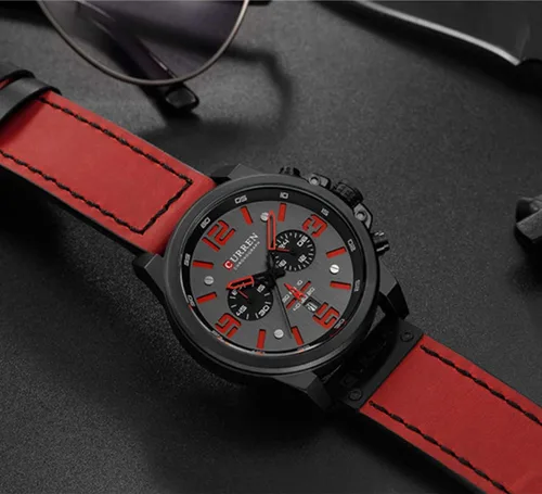 Vista 5 de MASTOP Reloj de moda para hombre, cronómetro militar, impermeable, cronógrafo, reloj de cuarzo para hombre con fecha