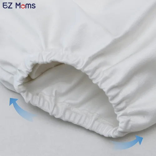 Vista 2 de EZ Moms 4 Paquetes de Ropa Interior de Plástico Suave para Niños Pequeños Cubierta de Pañal Reutilizable para Bebés Niñas Pantalones de Goma