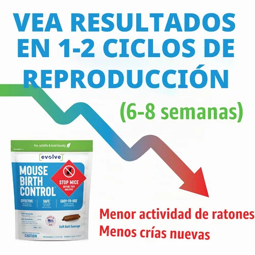 Vista 6 de Evolve Mouse - Salchichas de cebo blando anticonceptivo – 1.5 libras Control de población de ratón basado en la ciencia Gestión de población